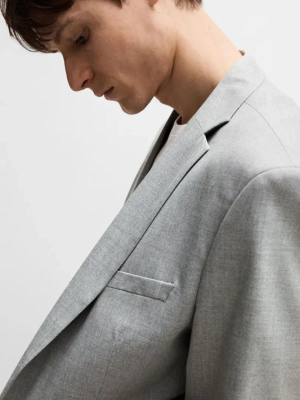 Jakkesæt & Blazers>SELECTED SLIM FIT BLAZER Grey