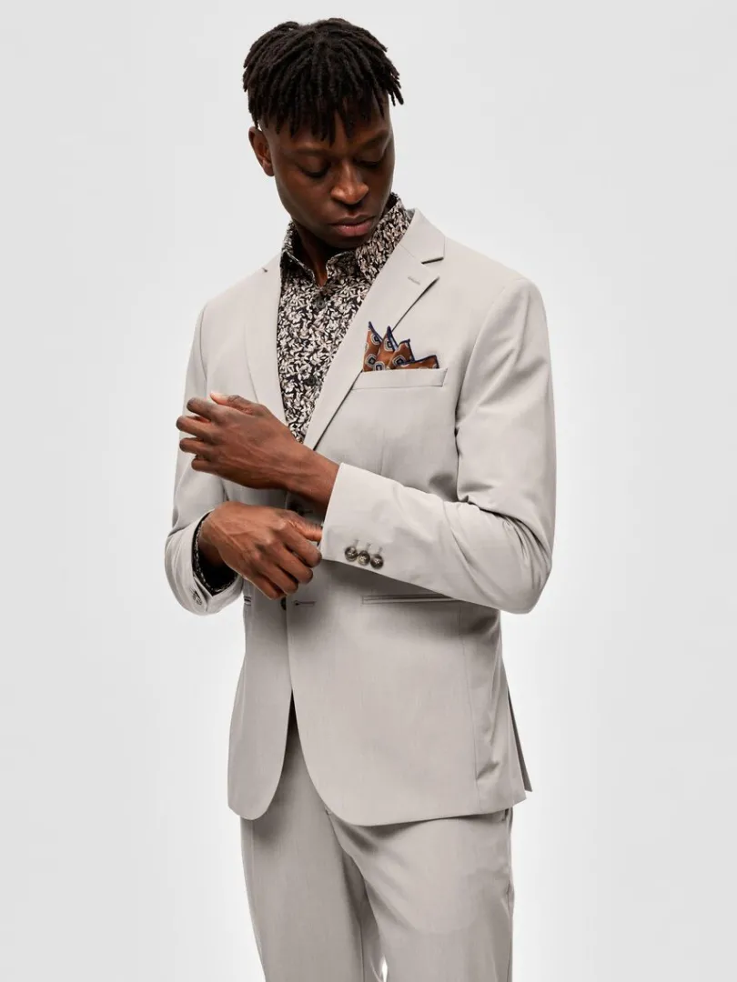 slim_fit_blazer_3-23.webp Jakkesæt & Blazers>SELECTED SLIM FIT BLAZER Beige