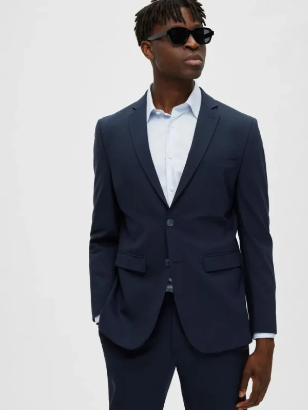 Jakkesæt & Blazers>SELECTED SLIM FIT BLAZER Blue