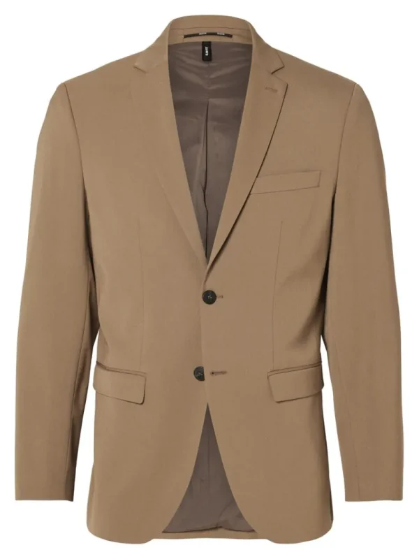 Jakkesæt & Blazers>SELECTED SLIM FIT BLAZER Brown
