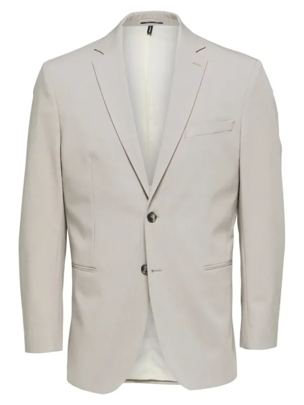 Jakkesæt & Blazers>SELECTED SLIM FIT BLAZER Beige
