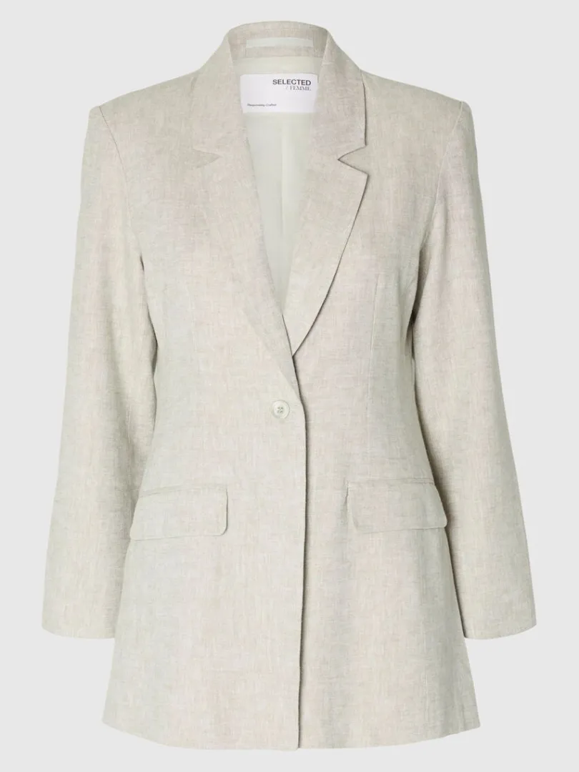 slim_fit_blazer_5-1.webp Jakkesæt & Blazers>SELECTED SLIM FIT BLAZER Beige
