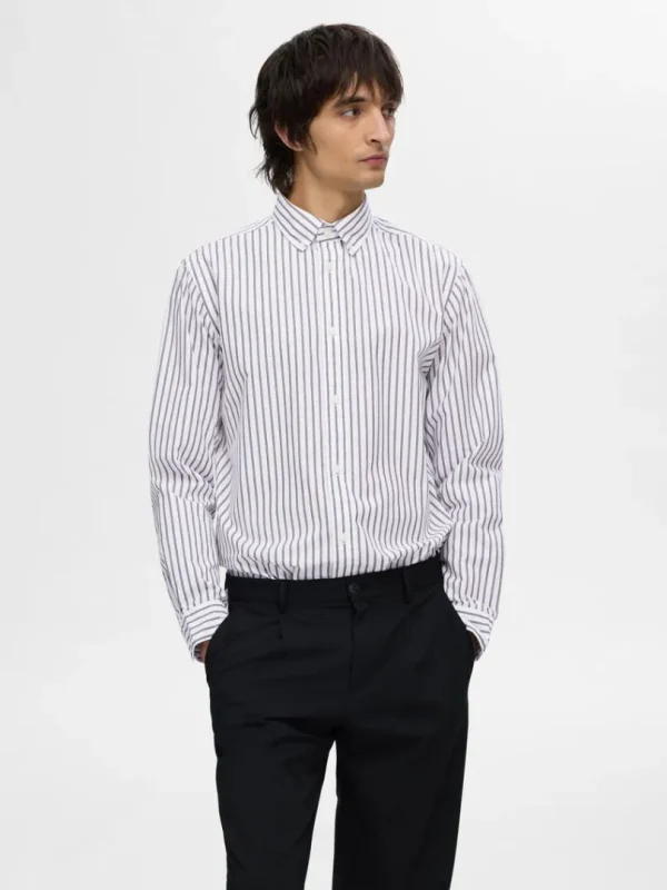 Skjorter>SELECTED SLIM FIT BOMULD SKJORTE White