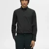 Skjorter>SELECTED SLIM FIT BOMULD SKJORTE Black