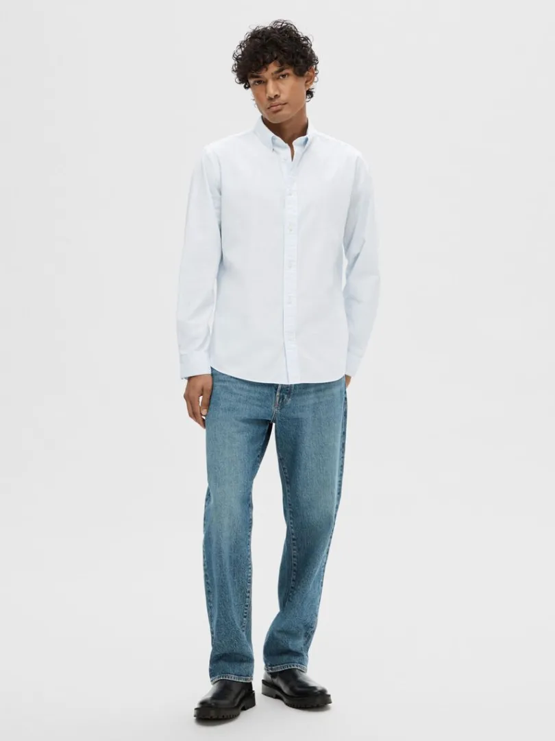 slim_fit_bomuld_skjorte_0.webp Skjorter>SELECTED SLIM FIT BOMULD SKJORTE Blue