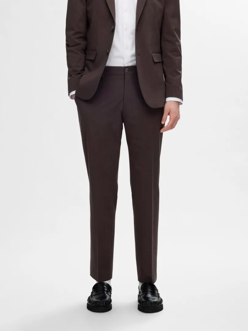 slim_fit_bukser_0-1.webp Bukser | Jakkesæt & Blazers>SELECTED 175 SLIM FIT BUKSER Brown