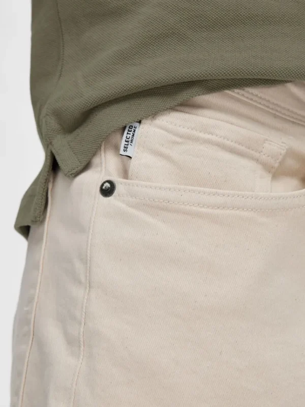 Jeans>SELECTED 175 SLIM FIT CREAM JEANS Beige