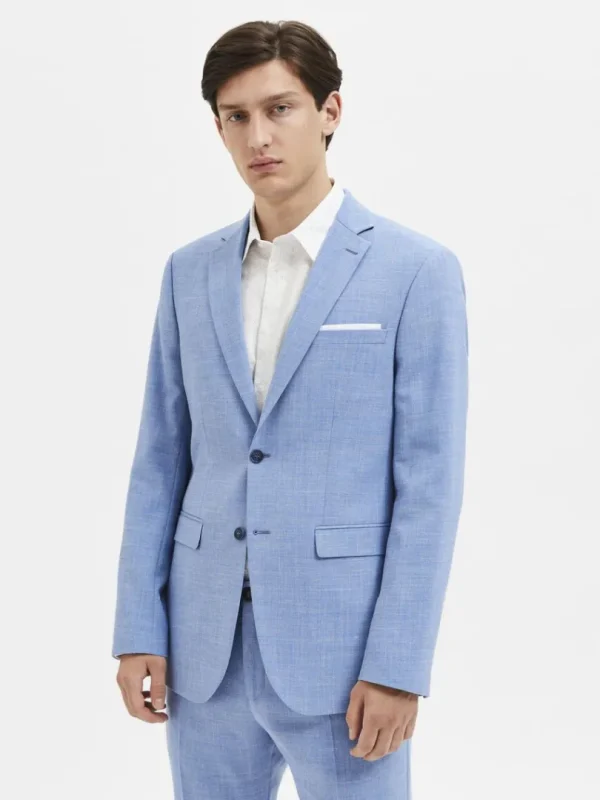 Jakkesæt & Blazers>SELECTED SLIM FIT ENKELTRADET BLAZER Blue