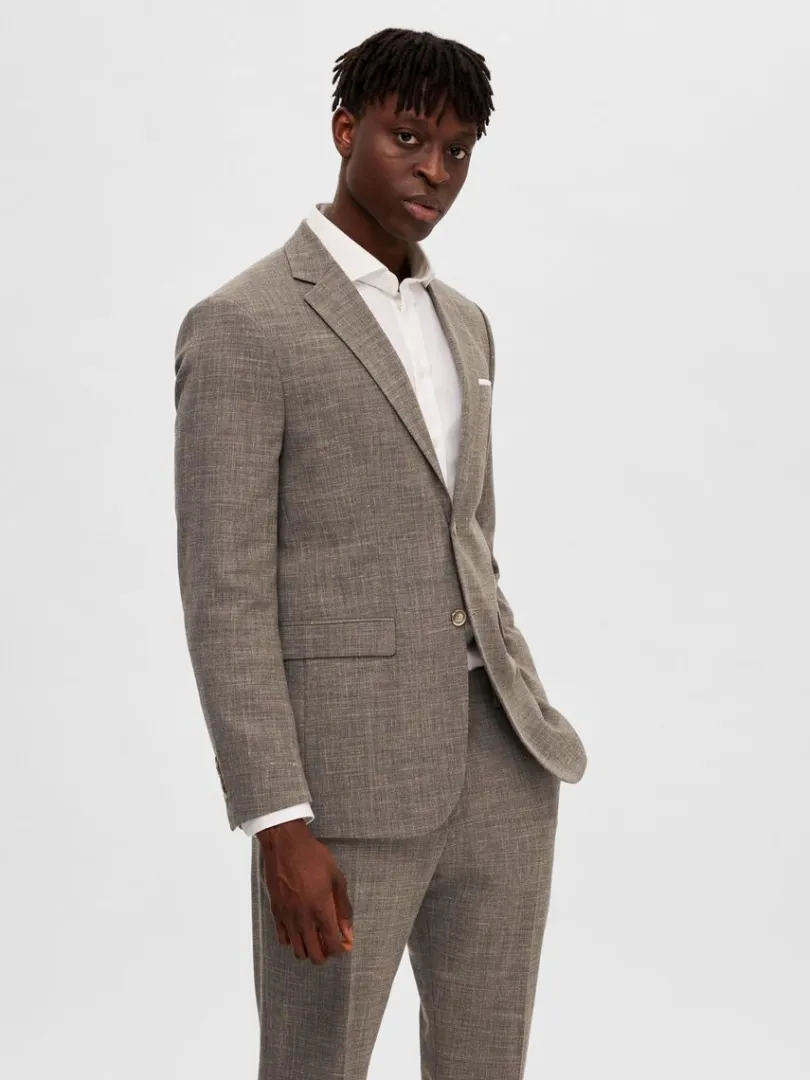 slim_fit_enkeltradet_blaz_0.webp Jakkesæt & Blazers>SELECTED SLIM FIT ENKELTRADET BLAZER Brown