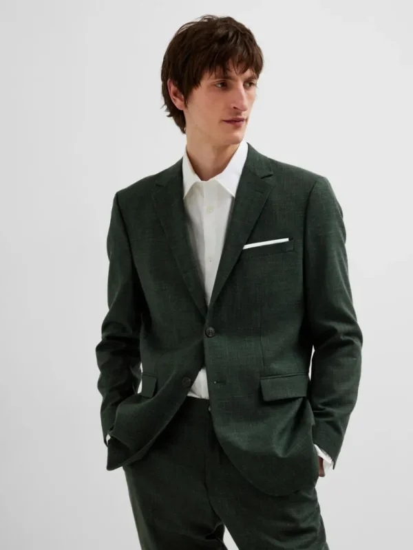 Jakkesæt & Blazers>SELECTED SLIM FIT ENKELTRADET BLAZER Green
