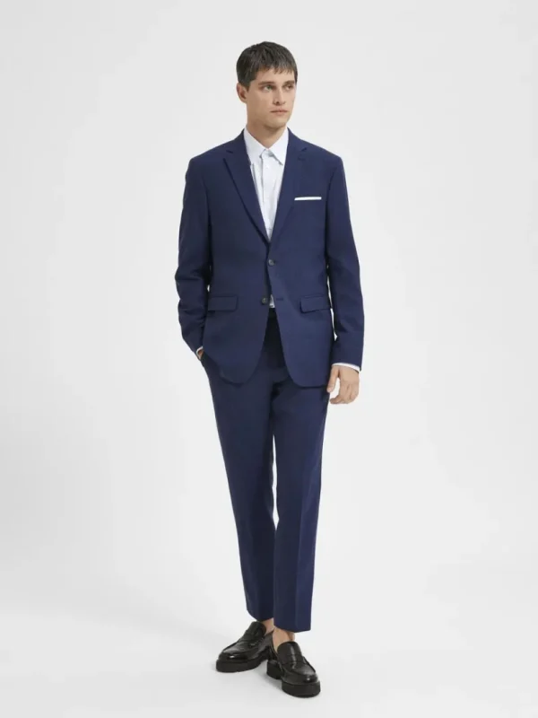 Jakkesæt & Blazers>SELECTED SLIM FIT ENKELTRADET BLAZER Blue