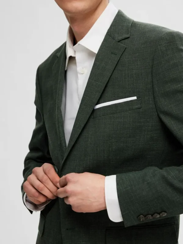 Jakkesæt & Blazers>SELECTED SLIM FIT ENKELTRADET BLAZER Green