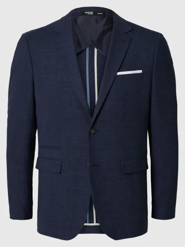 Jakkesæt & Blazers>SELECTED SLIM FIT ENKELTRADET BLAZER Blue