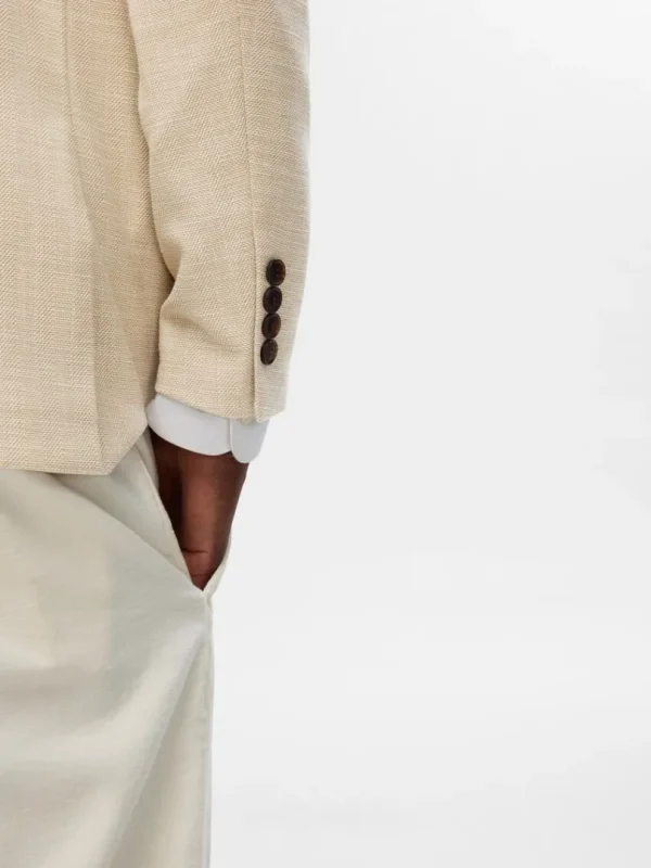 Jakkesæt & Blazers>SELECTED SLIM FIT ENKELTRADET BLAZER Beige