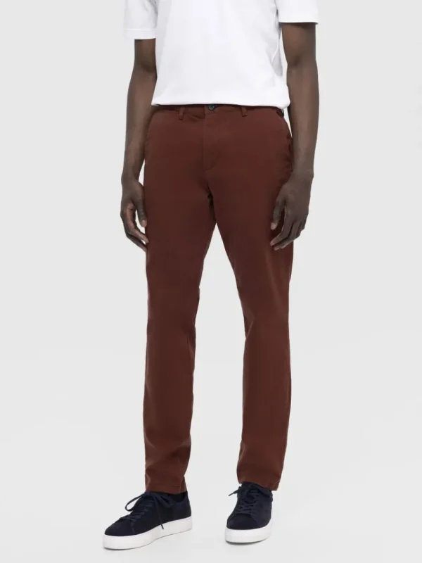 Bukser>SELECTED 175 SLIM FIT FLEX CHINOS Brown