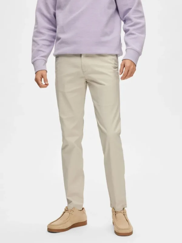 Bukser>SELECTED 175 SLIM FIT FLEX CHINOS Beige