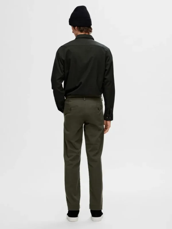 Bukser>SELECTED 175 SLIM FIT FLEX CHINOS Green
