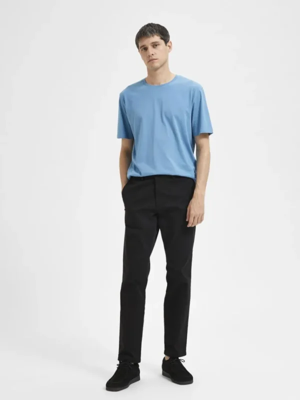 Bukser>SELECTED 175 SLIM FIT FLEX CHINOS Black