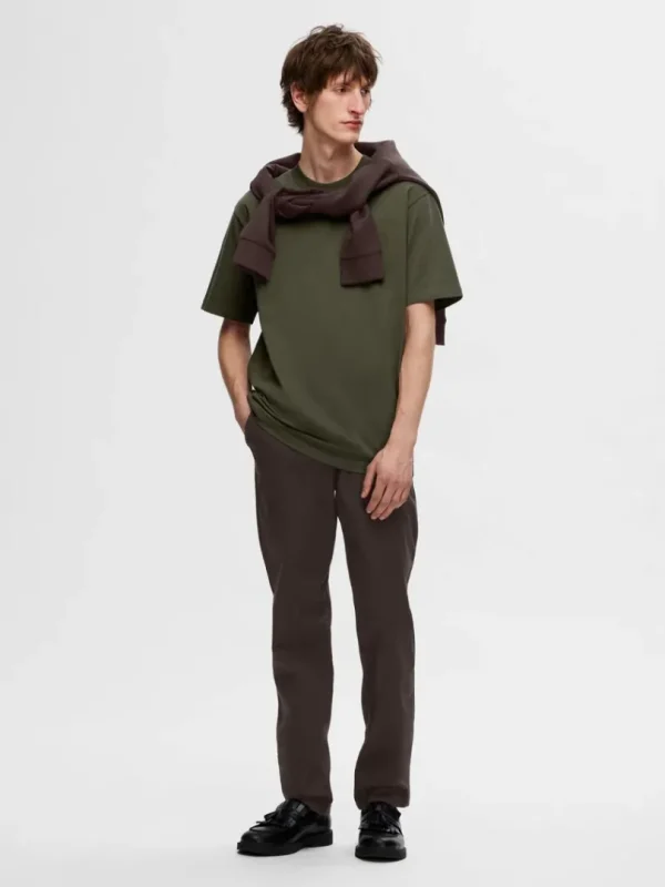 Bukser>SELECTED 175 SLIM FIT FLEX CHINOS Brown