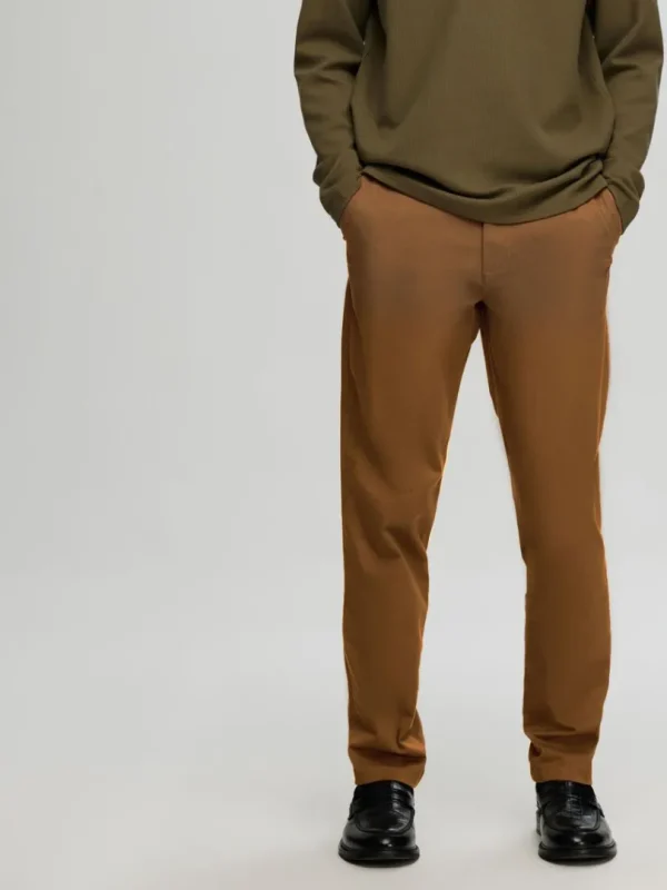 Bukser>SELECTED 175 SLIM FIT FLEX CHINOS Brown