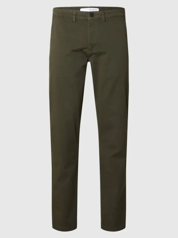 Bukser>SELECTED 175 SLIM FIT FLEX CHINOS Green