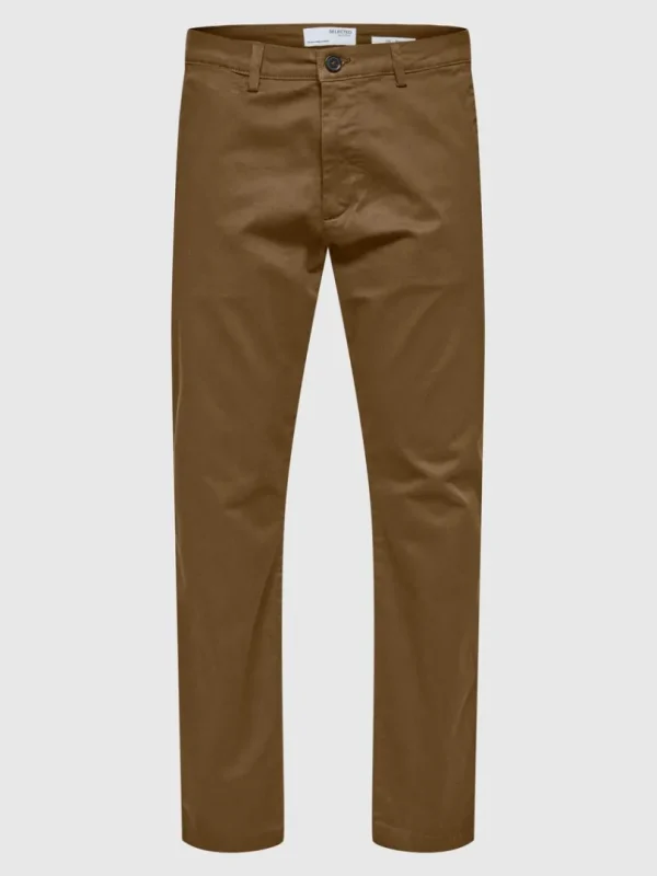Bukser>SELECTED 175 SLIM FIT FLEX CHINOS Brown