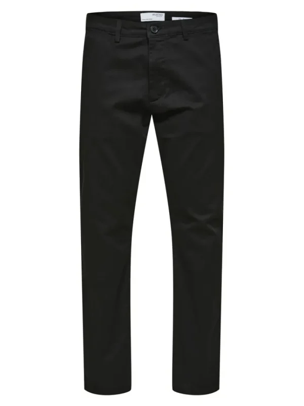 Bukser>SELECTED 175 SLIM FIT FLEX CHINOS Black