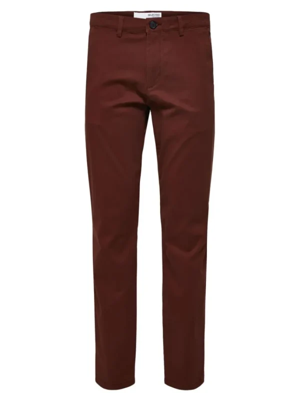 Bukser>SELECTED 175 SLIM FIT FLEX CHINOS Brown
