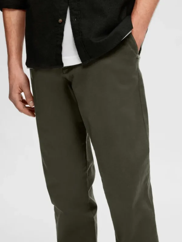 Bukser>SELECTED 175 SLIM FIT FLEX CHINOS Green
