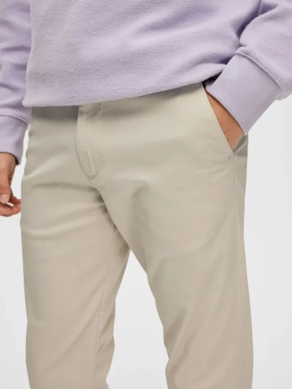Bukser>SELECTED 175 SLIM FIT FLEX CHINOS Beige