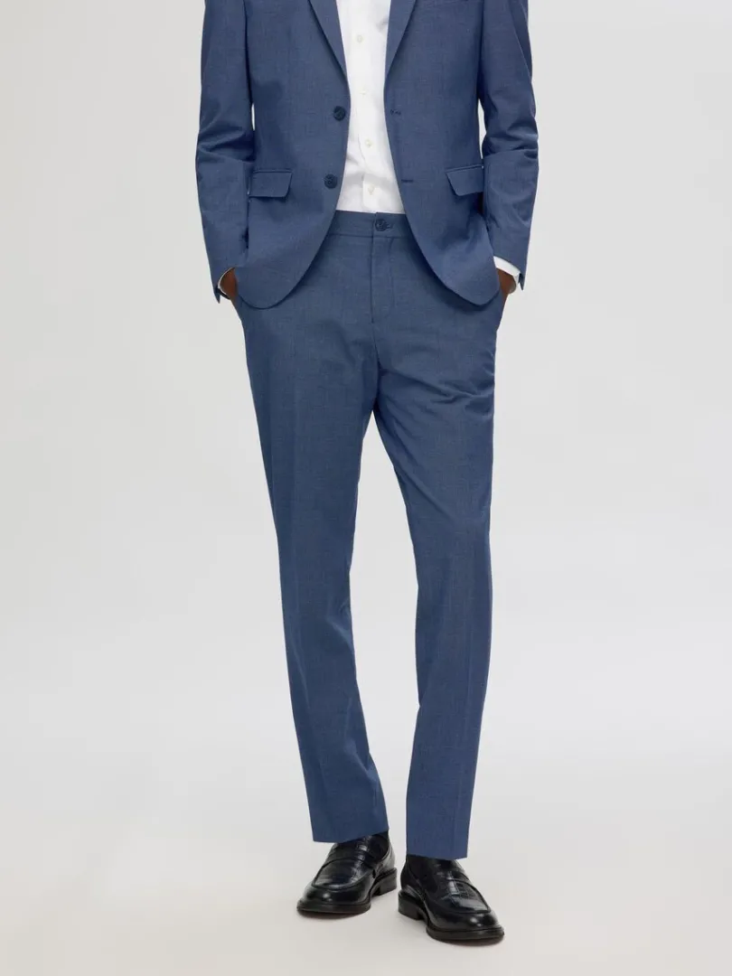 slim_fit_habitbukser_0-13.webp Bukser | Jakkesæt & Blazers>SELECTED SLIM FIT HABITBUKSER Blue