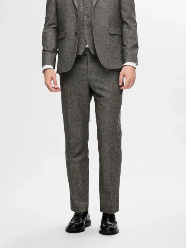 Bukser | Jakkesæt & Blazers>SELECTED SLIM FIT HABITBUKSER Grey