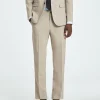 Bukser | Jakkesæt & Blazers>SELECTED SLIM FIT HABITBUKSER Beige