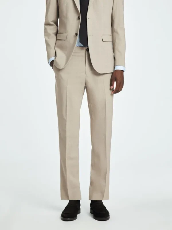 Bukser | Jakkesæt & Blazers>SELECTED SLIM FIT HABITBUKSER Beige