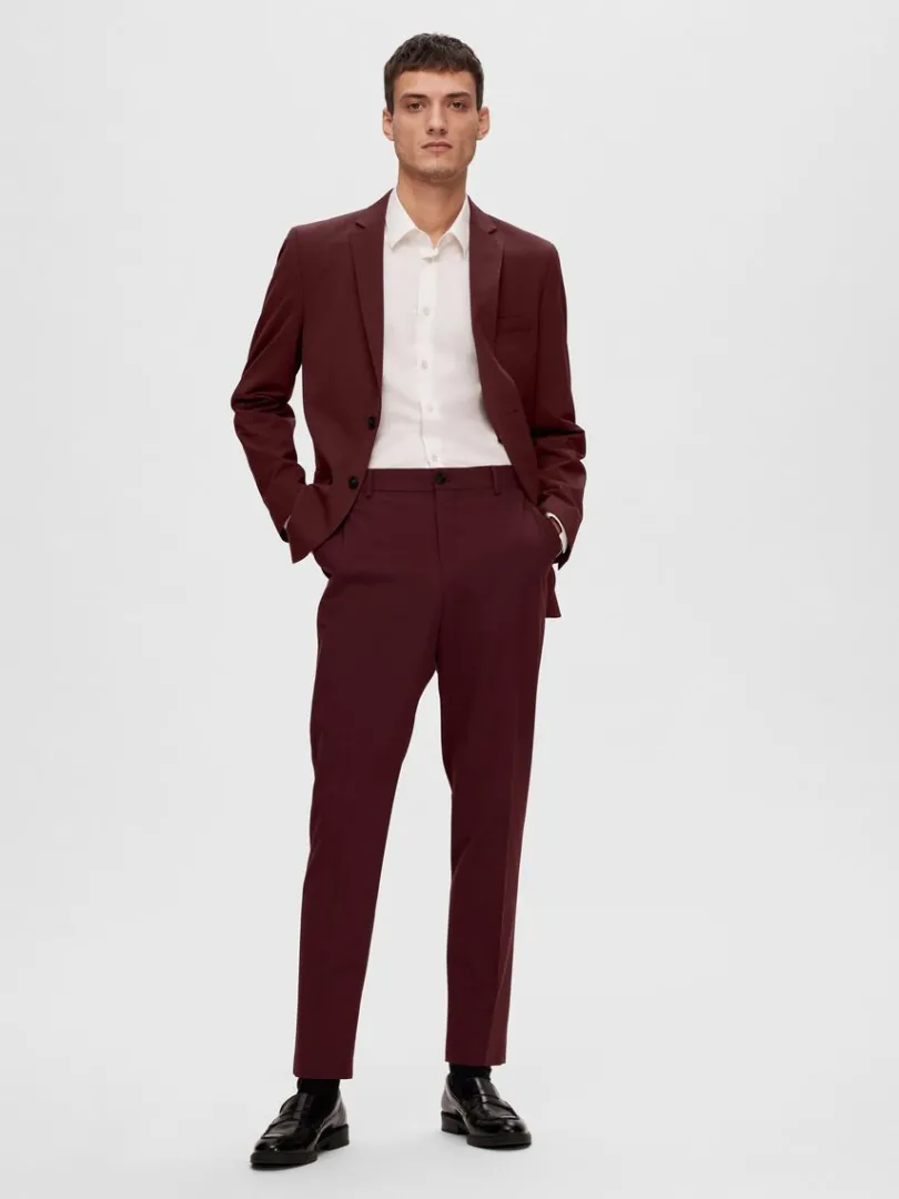 slim_fit_habitbukser_1-2.webp Bukser | Jakkesæt & Blazers>SELECTED SLIM FIT HABITBUKSER Red