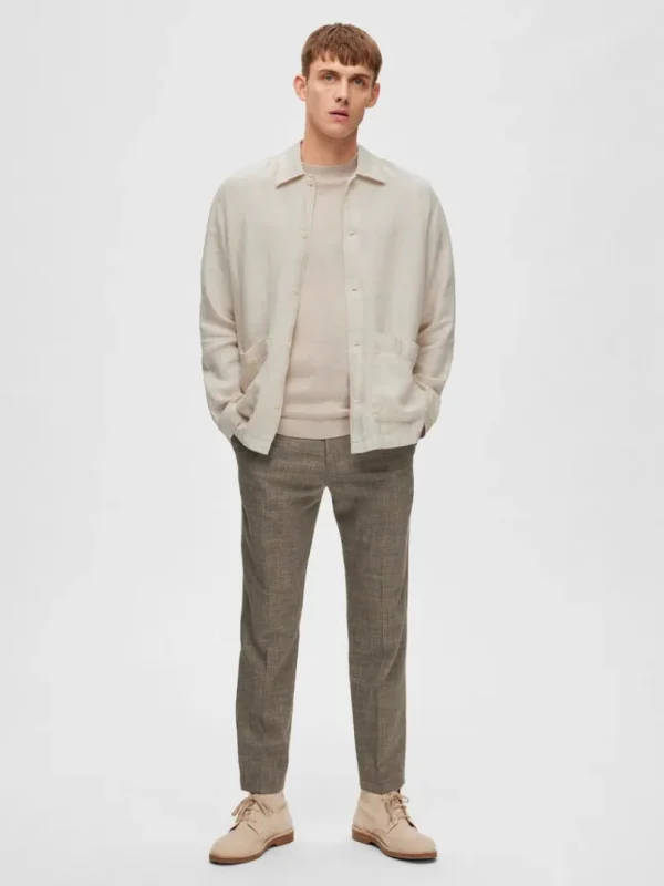 Bukser | Jakkesæt & Blazers>SELECTED SLIM FIT HABITBUKSER Brown