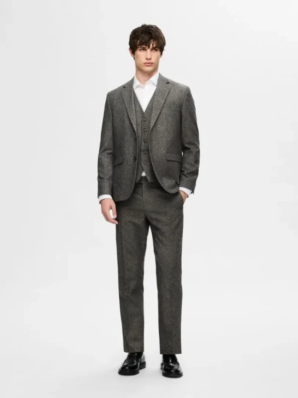 Bukser | Jakkesæt & Blazers>SELECTED SLIM FIT HABITBUKSER Grey