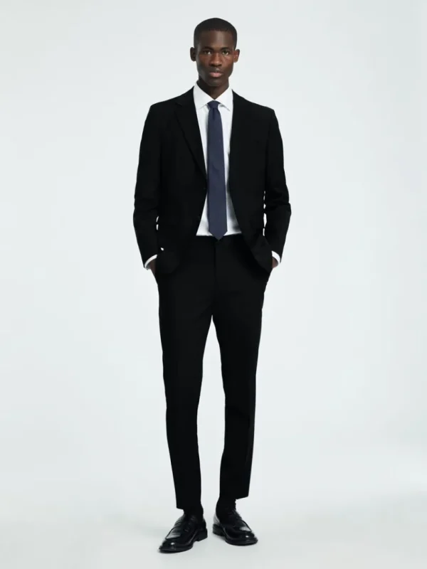 Bukser | Jakkesæt & Blazers>SELECTED SLIM FIT HABITBUKSER Black