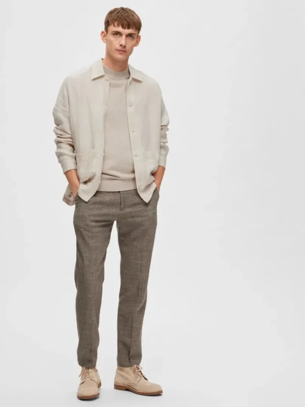 Bukser | Jakkesæt & Blazers>SELECTED SLIM FIT HABITBUKSER Brown