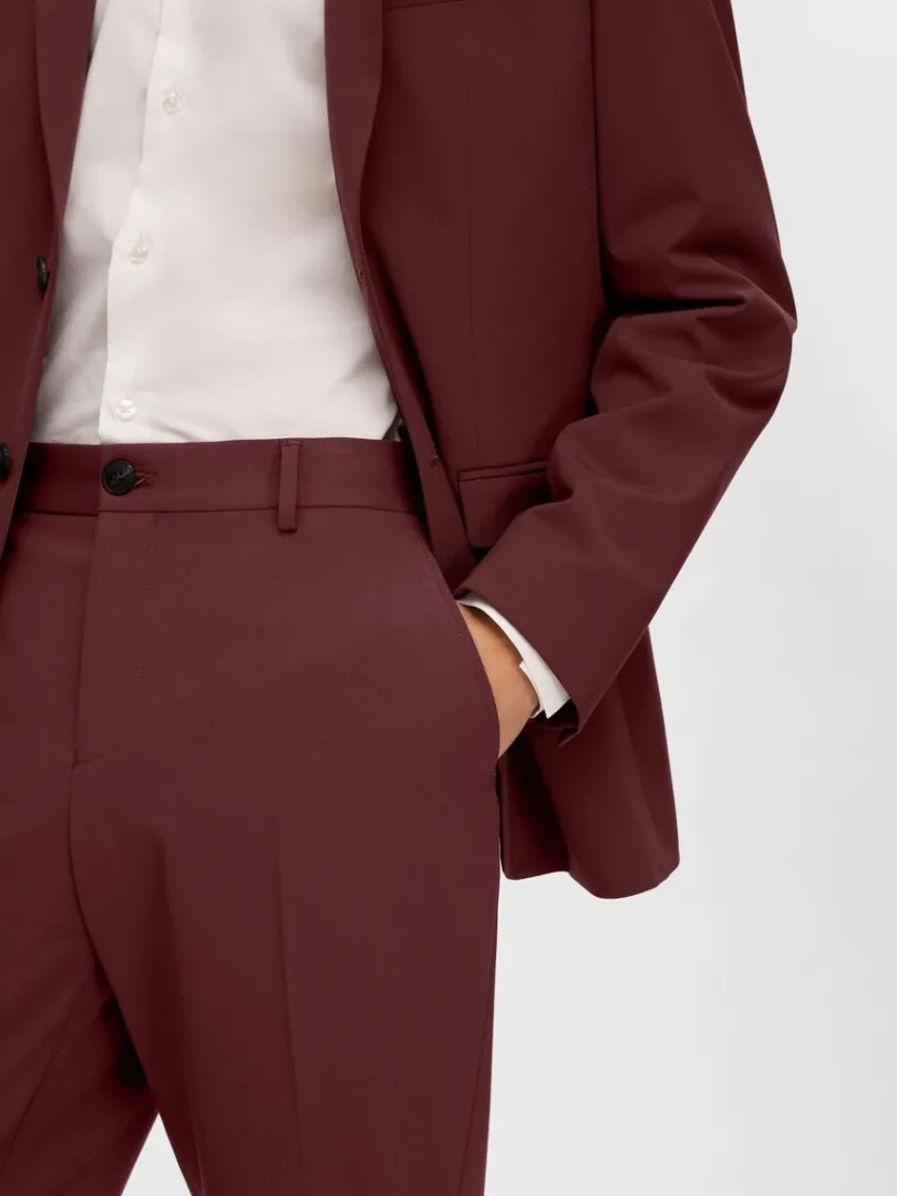 slim_fit_habitbukser_3-2.webp Bukser | Jakkesæt & Blazers>SELECTED SLIM FIT HABITBUKSER Red