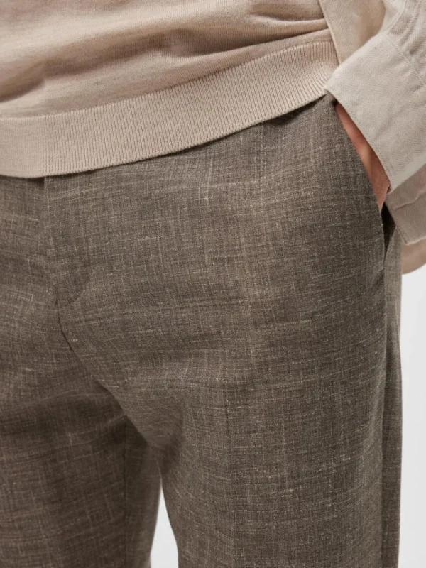 Bukser | Jakkesæt & Blazers>SELECTED SLIM FIT HABITBUKSER Brown
