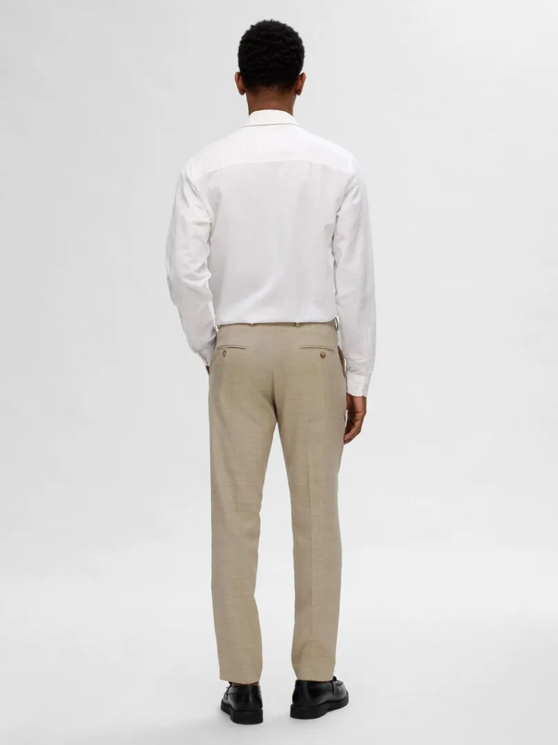 slim_fit_habitbukser_5-10.webp Bukser | Jakkesæt & Blazers>SELECTED SLIM FIT HABITBUKSER Beige