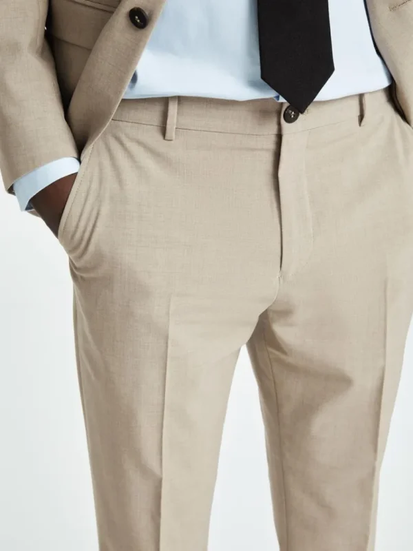Bukser | Jakkesæt & Blazers>SELECTED SLIM FIT HABITBUKSER Beige
