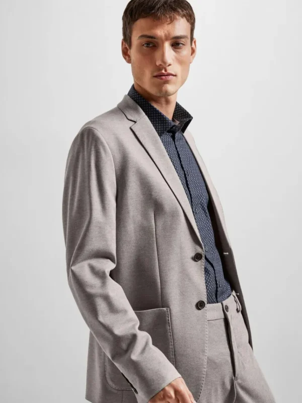 Jakkesæt & Blazers>SELECTED SLIM FIT JERSEY BLAZER Grey