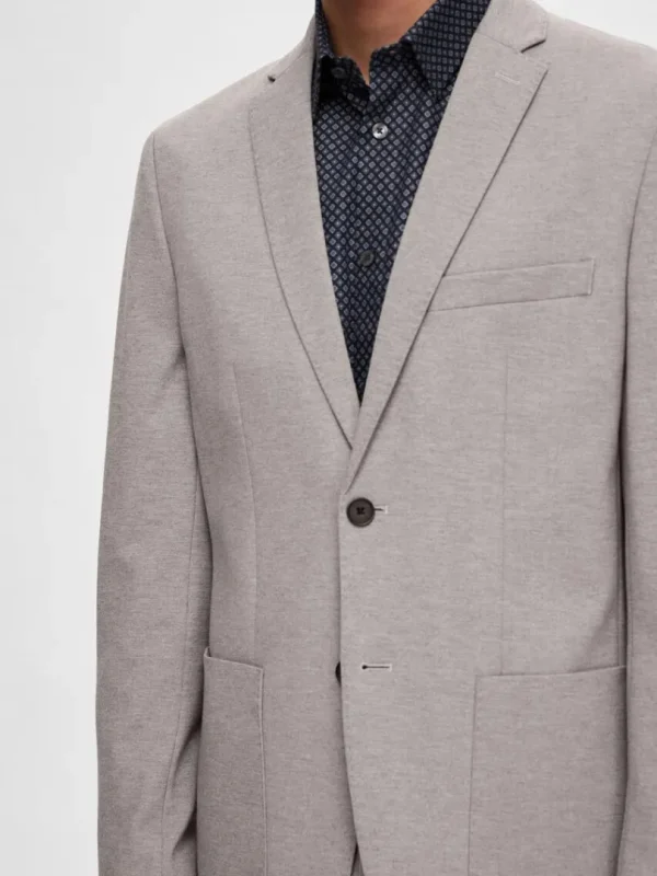 Jakkesæt & Blazers>SELECTED SLIM FIT JERSEY BLAZER Grey