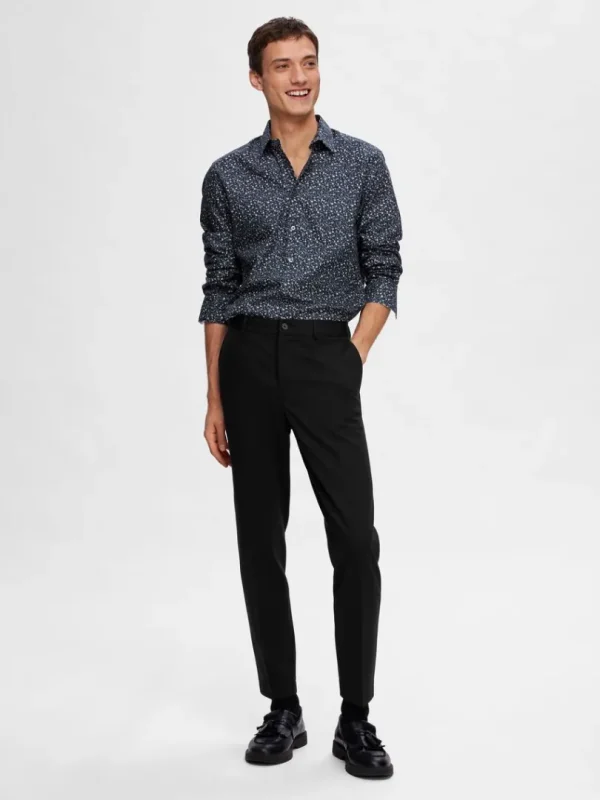 Bukser>SELECTED SLIM FIT JERSEY HABITBUKSER Black