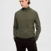 Strik>SELECTED SLIM FIT RULLEKRAVE Green
