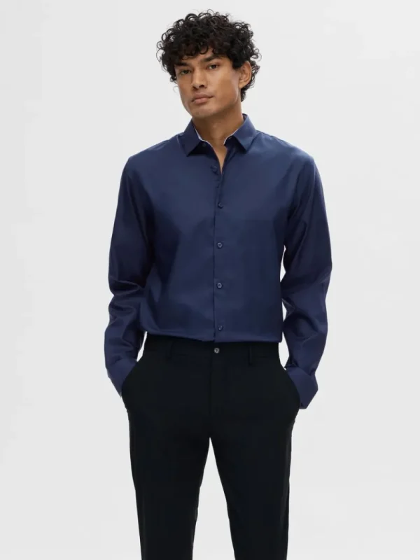 Skjorter>SELECTED SLIM FIT SKJORTE Blue
