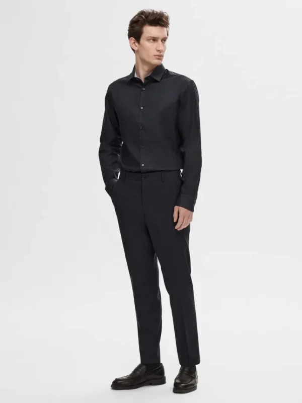 Skjorter>SELECTED SLIM FIT SKJORTE Black