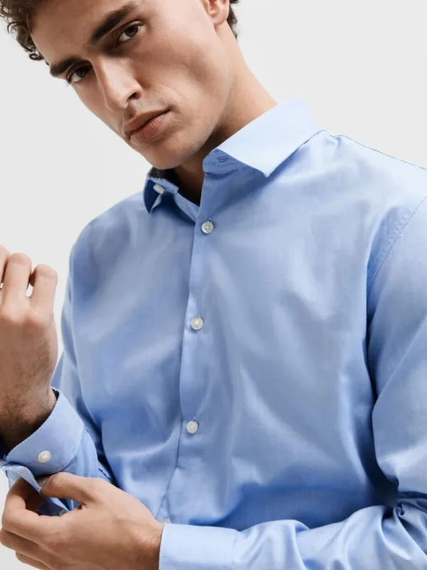 Skjorter>SELECTED SLIM FIT SKJORTE Blue
